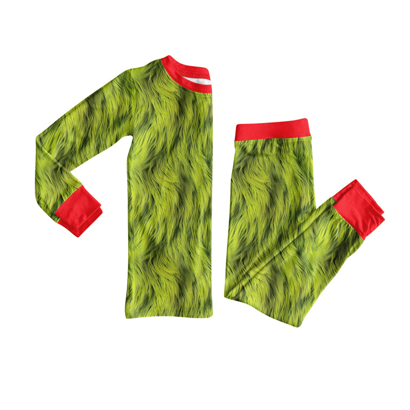 BLP1197 Christmas grinch western kids boy outfit 202507 preorder
