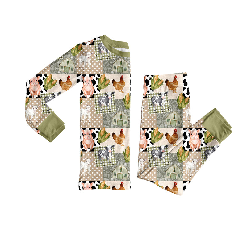 BLP1272 cow camo pajamas BOY outfit 202509 preorder