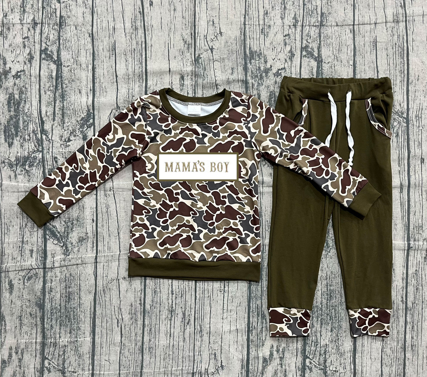 BLP1330 embroidery mama's boy camo sibling boy outfit 202510 RTS