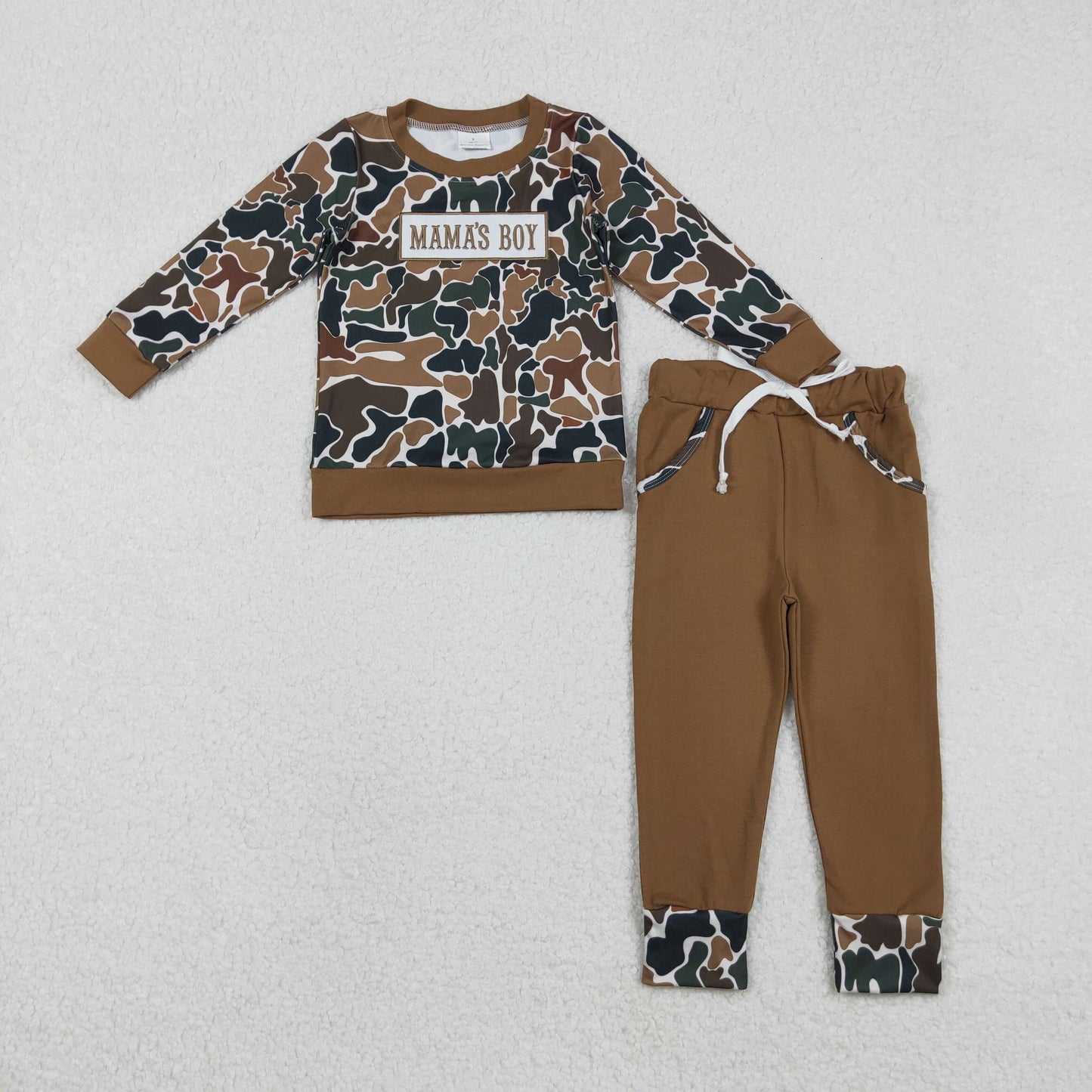 BLP1337 embroidery mama's boy camo sibling boy outfit 202511 RTS