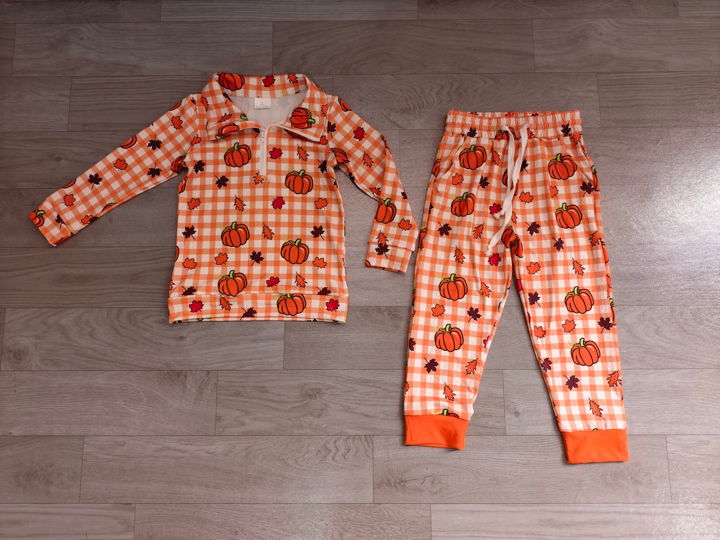 RTS BLP1574 Halloween Ghost Bat Candy Print Kids Long Sleeve Top & Pants 2Pcs Outfit 202608