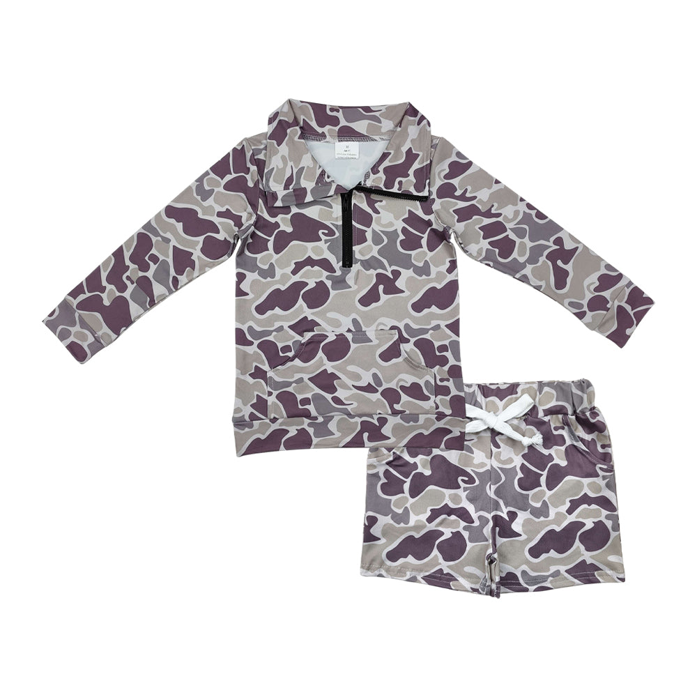 BLS0009组合 camo shorts long sleeve boy outfit 202509 RTS
