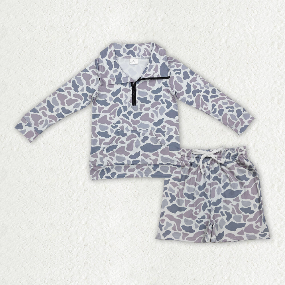 BLS0026组合 camo shorts long sleeve boy outfit 202512 RTS