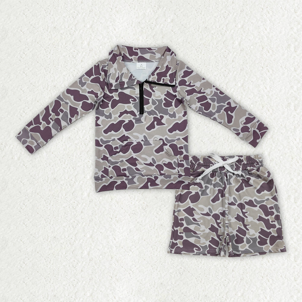 BLS0027组合 camo shorts long sleeve boy outfit 202512 RTS