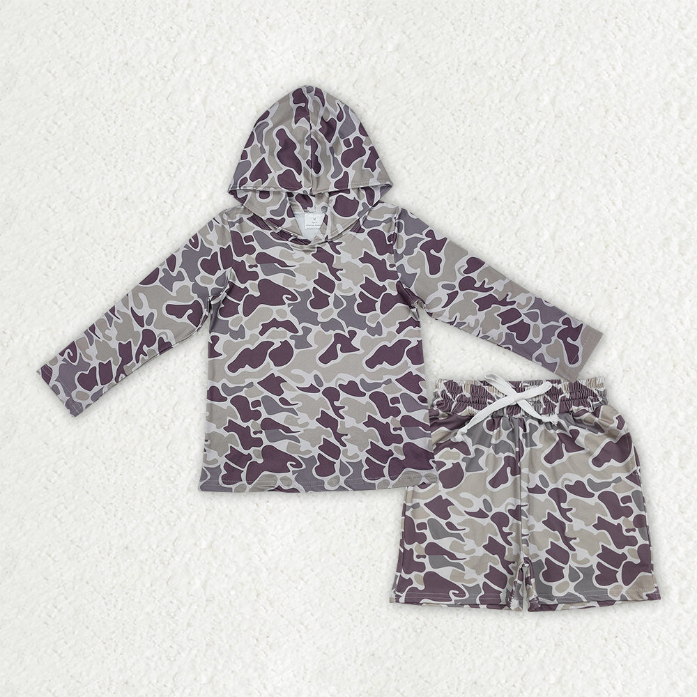 BLS0039组合,BT0923+SS0733 camo hoodie Boys Multi Pocket Cargo Denim Pants boy outfit 202630 RTS