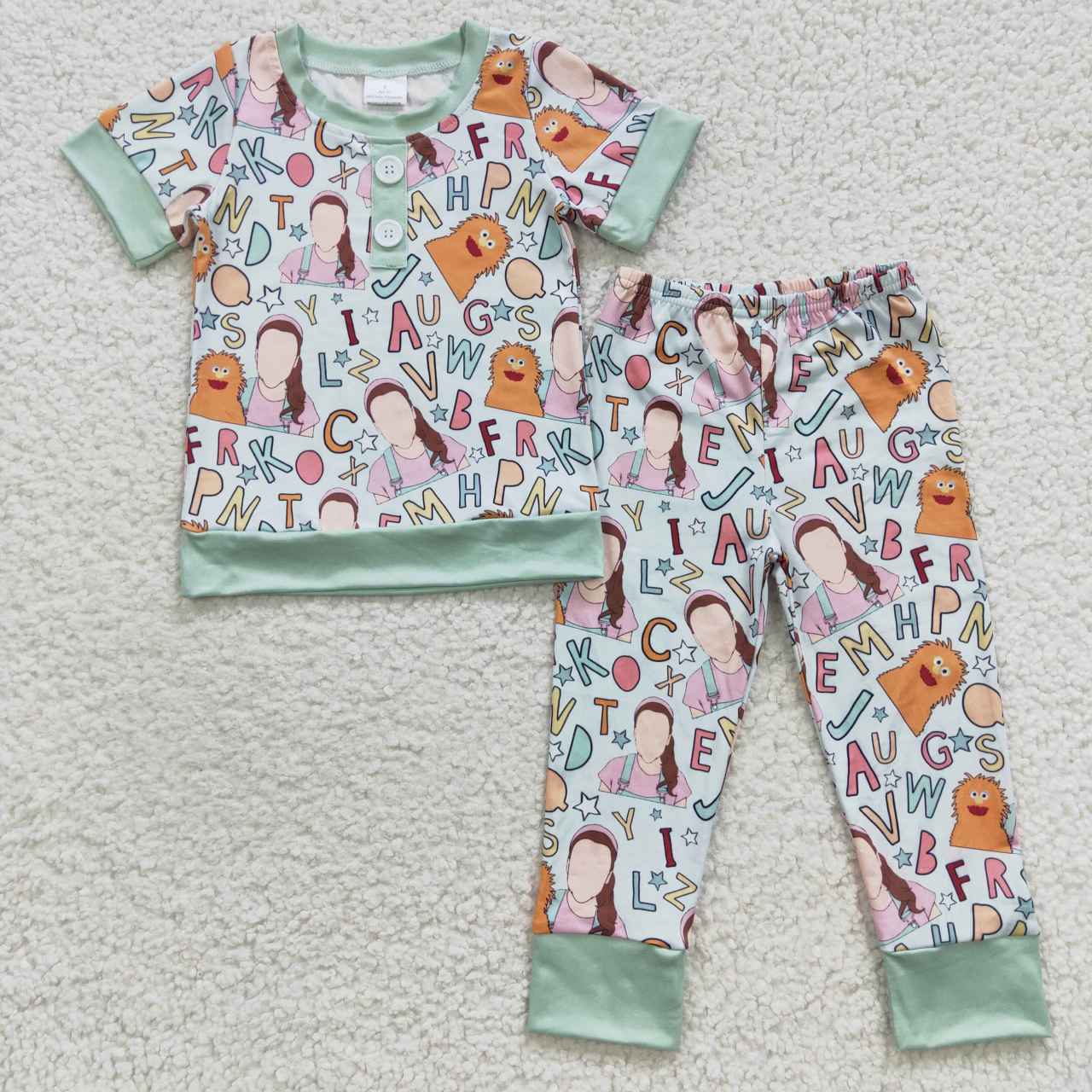 BSPO0110 summer Mr rachel pajamas short sleeve pants boy outfit 20230628 RTS