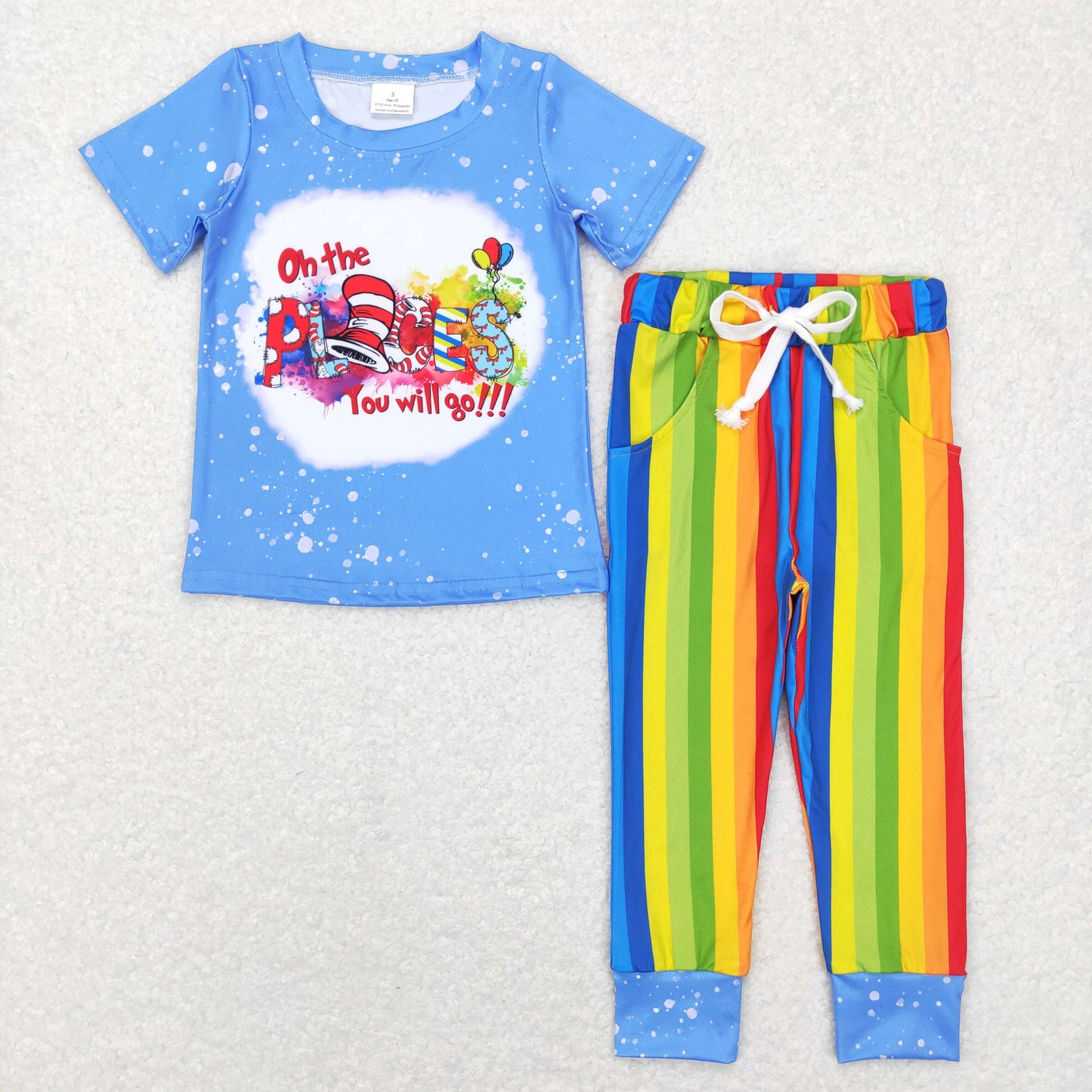 BSPO0176 RTS love reading doc short sleeve hat western boy outfit RTS 20231121