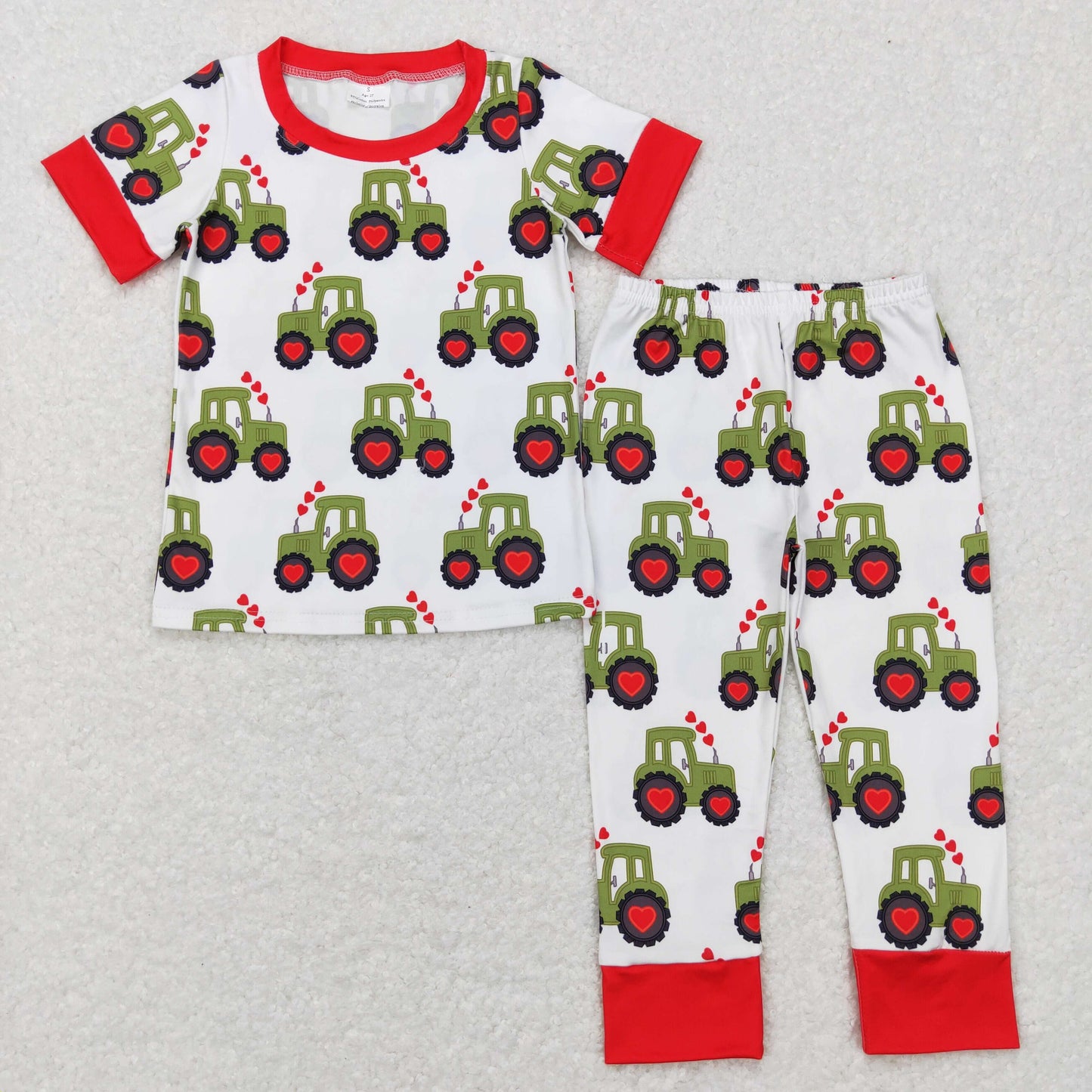 BSPO0200 western tractor short sleeve boy pajamas outfit RTS 20231107