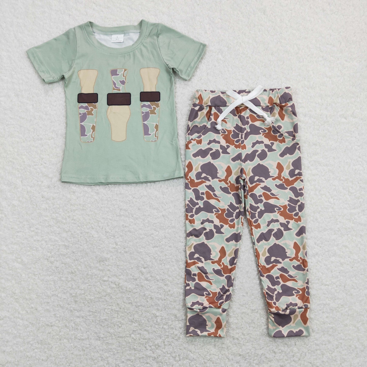 BSPO0342 RTS duck camo short sleeve BOY outfit 202401