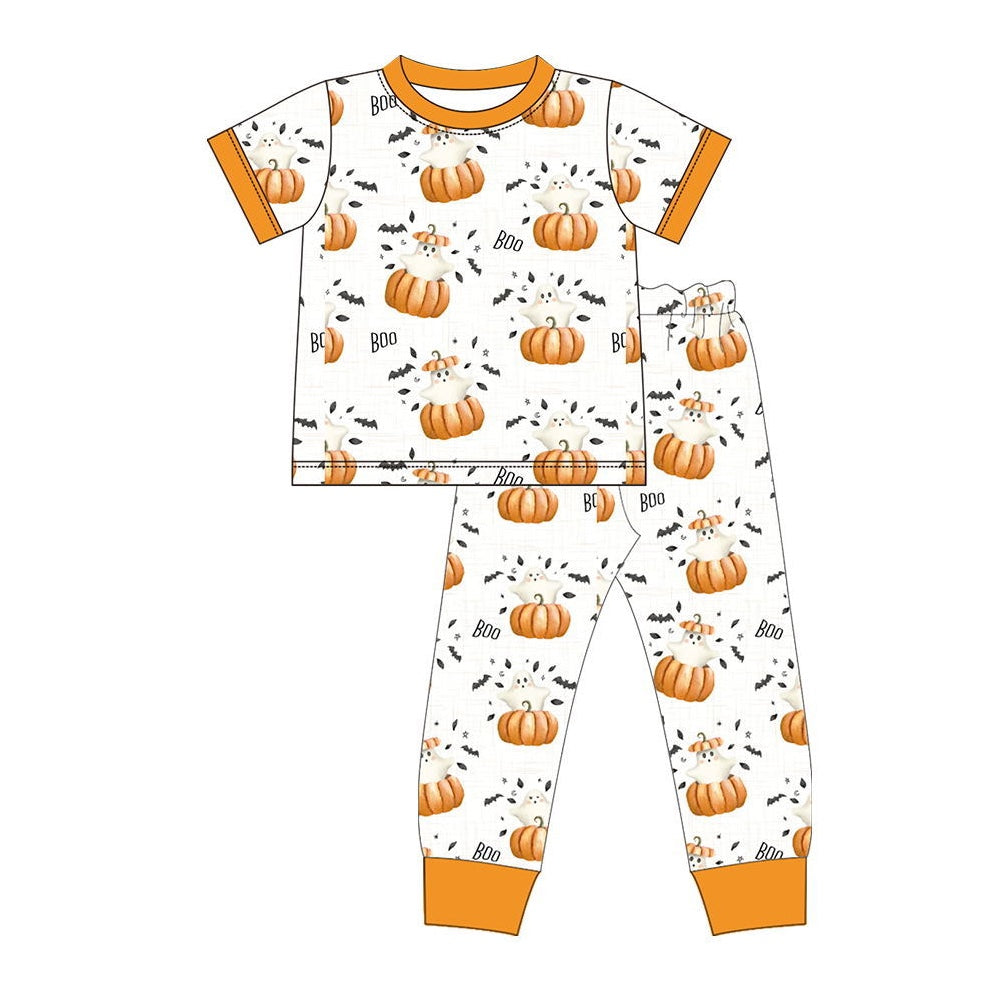 custom MOQ5 BSPO0393 boy pajamas outfit 202404 pumpkin Halloween