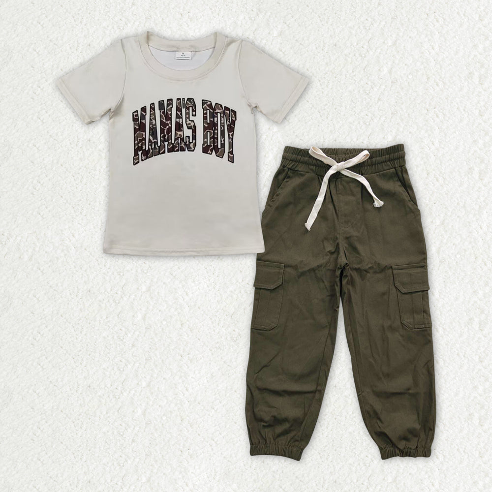 BSPO0484 组 Hunting deer duck fall vibe cotton sports pants short sleeve top girl outfit RTS 202408