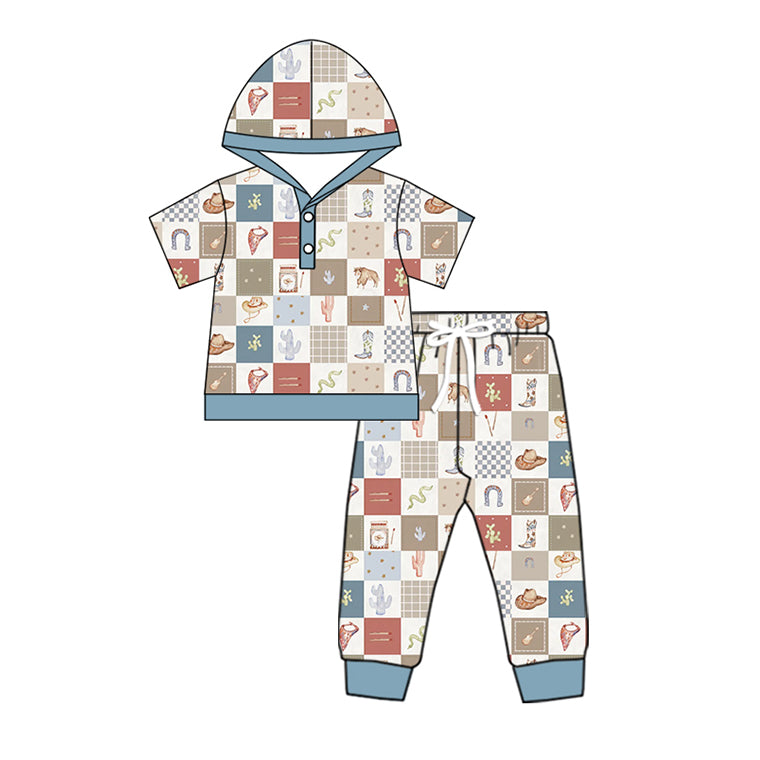 BSPO0563 western hoodie boy sibling spring fall autumn outfit 202505 preorder