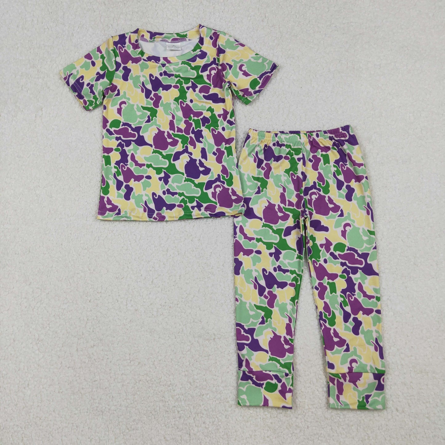 BSPO0584 Mardi Gras boy pajamas sibling outfit 202510 RTS