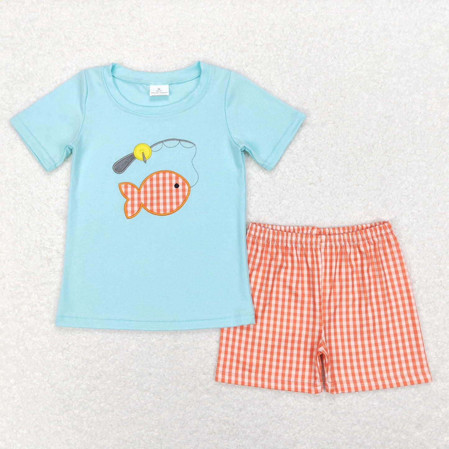 BSSO0288 Easter embroidery fish shorts girl outfit 202312
