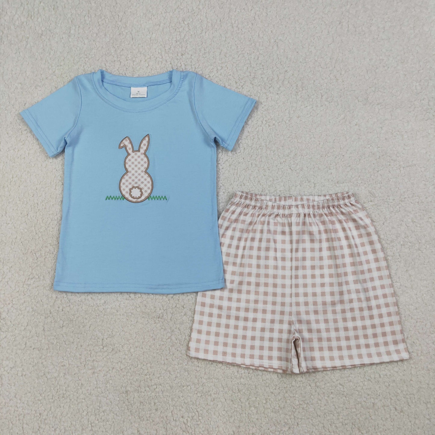 BSSO0305 embroidery Easter shorts boy outfit 202603 RTS