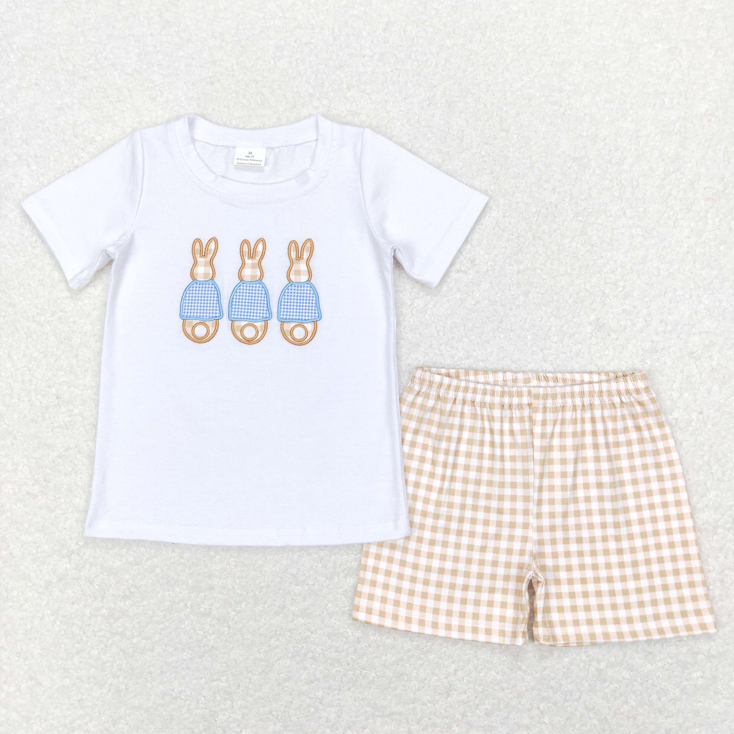 BSSO0383 Easter embroidery bunny shorts girl outfit 202312