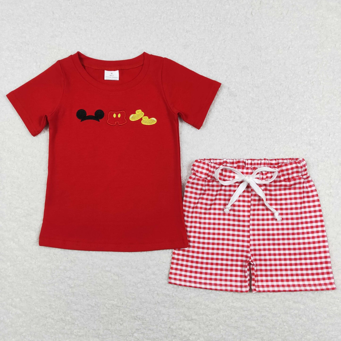 BSSO0416 RTS embroidery mouse summer boy outfit 202401
