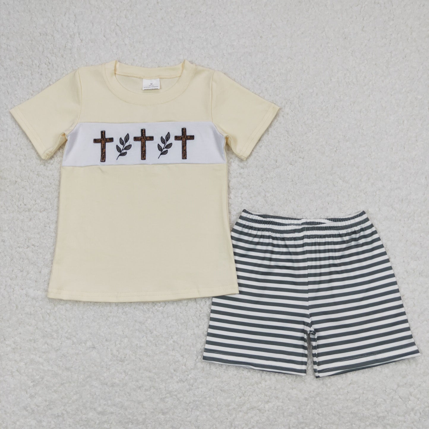 BSSO0459 embroidery easter summer boy outfit 202403 RTS