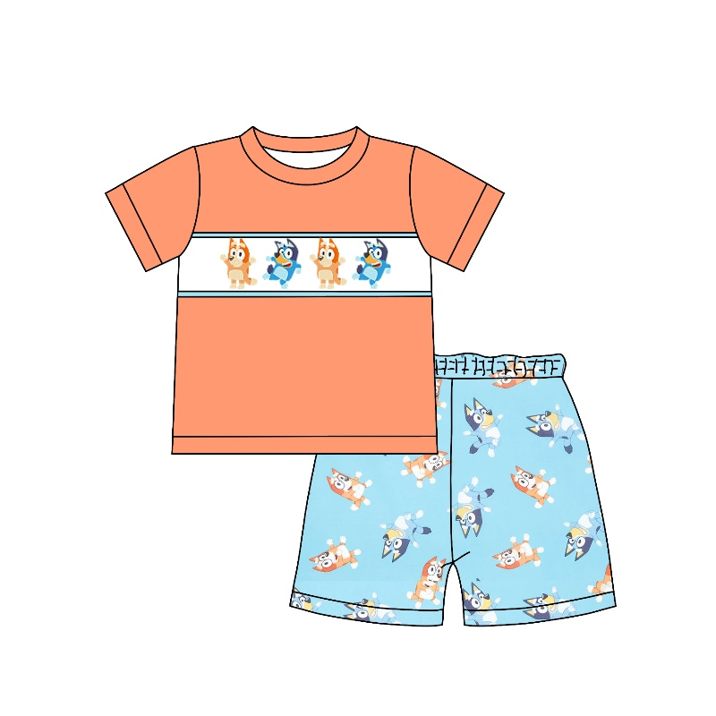 BSSO0669 shorts bluey dog girl flower summer outfit 202402 preorder