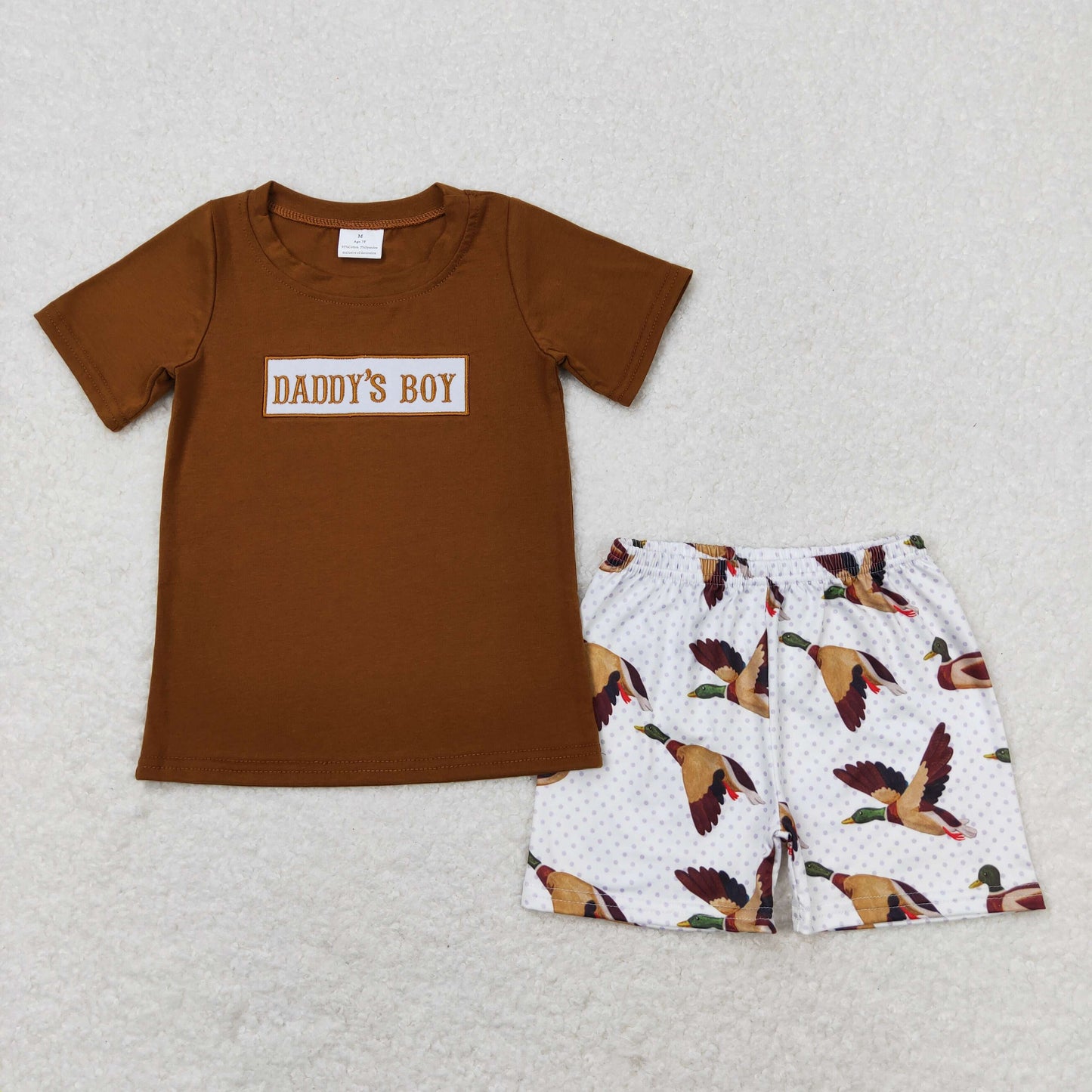 BSSO0719 embroidery daddly's boy shorts outfit 202404 RTS sibling Free shipping order $100+