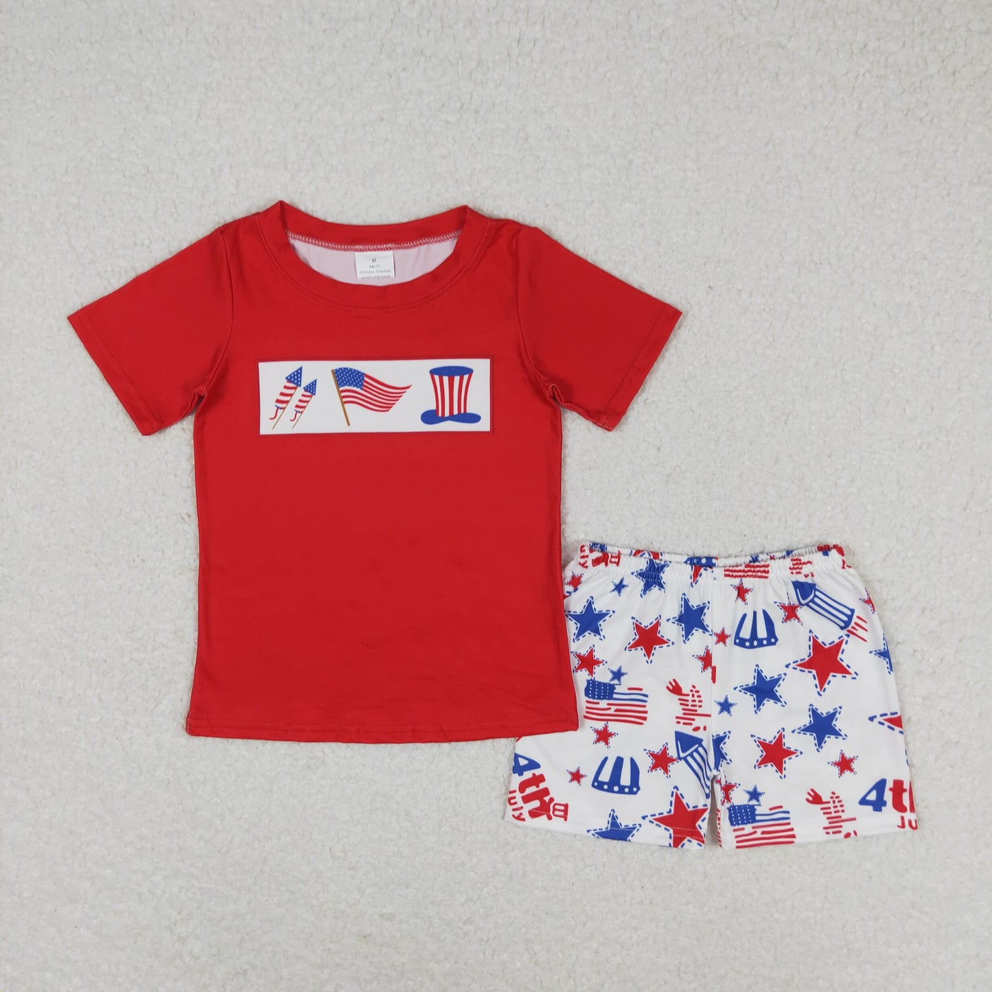 BSSO0726 independence Day July 4th boy shorts outfit 202405 RTS