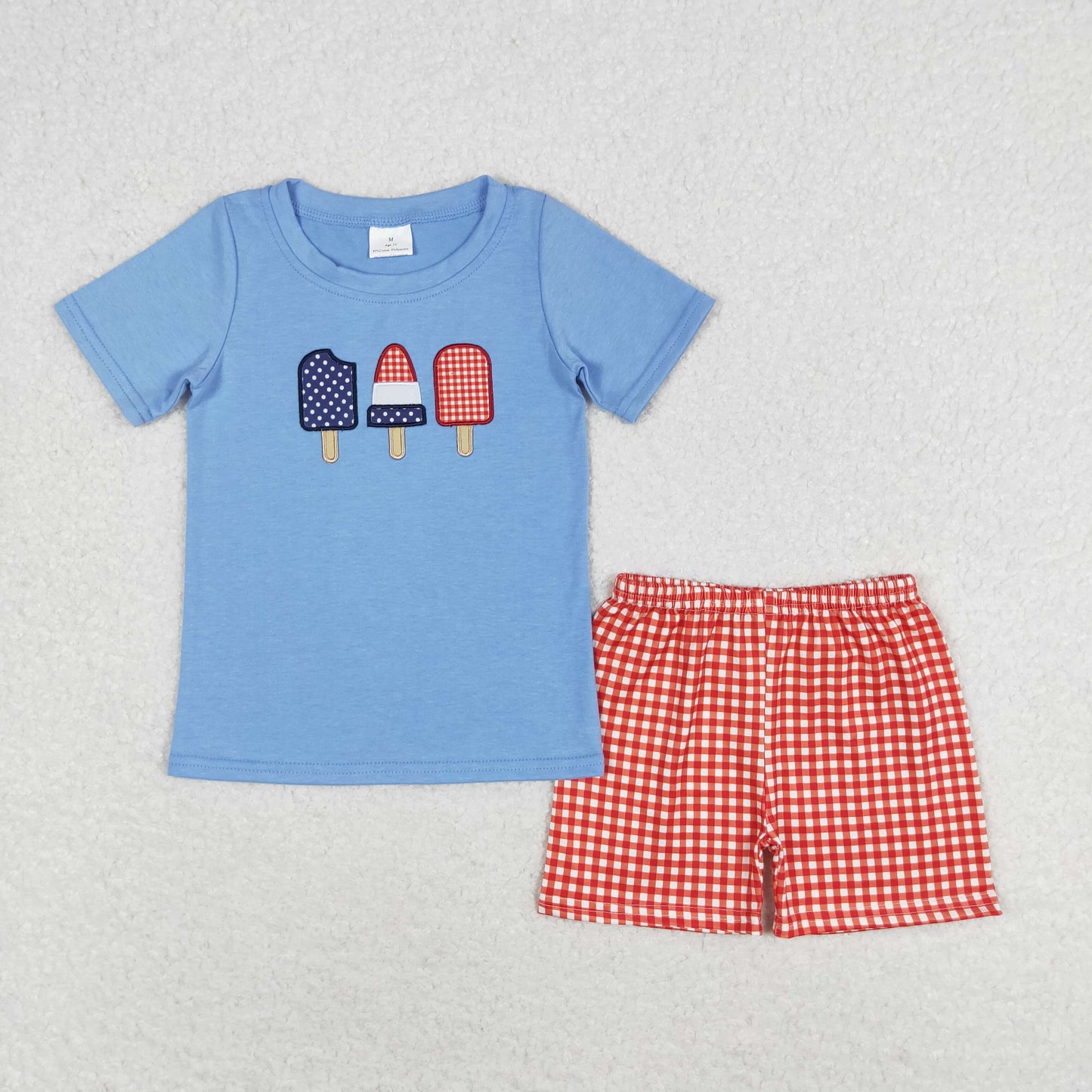 BSSO0744 embroidery ice pop summer girl outfit 202405 RTS