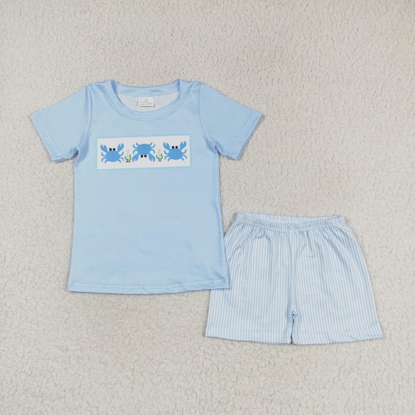 BSSO0765 crab summer boy outfit 202405 RTS