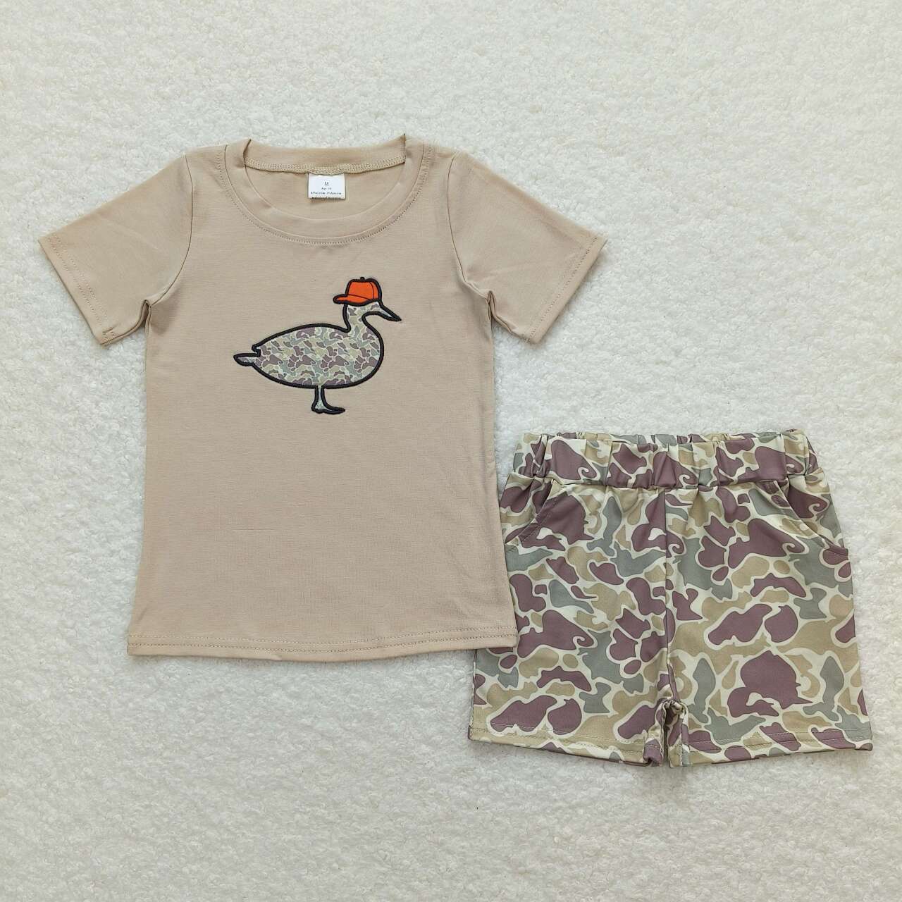 BSSO0781 Embroidery camo duck boy shorts outfit 202404 RTS( Free shipping order $100+