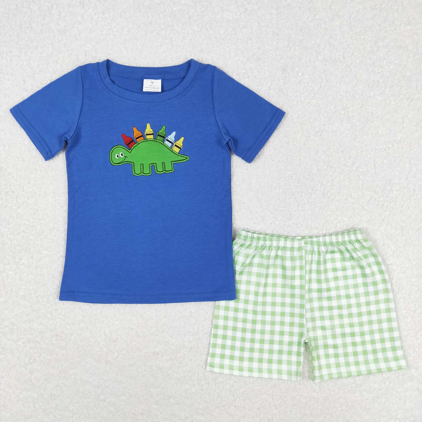 BSSO0805 embroidery dinosaur shorts boy summer outfit 202405 RTS