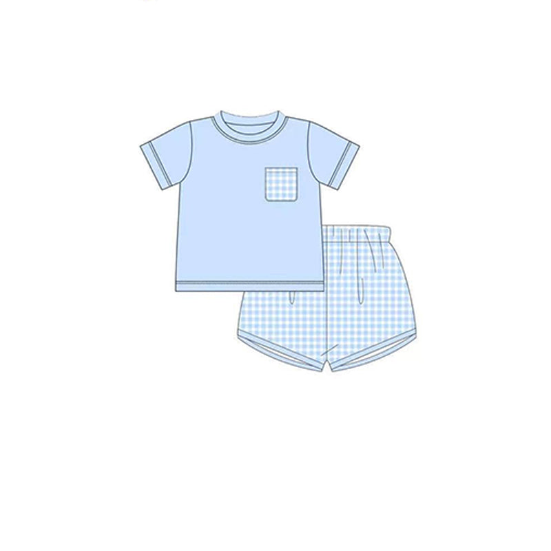 BSSO0818 shorts blue boy summer outfit 202403 preorder