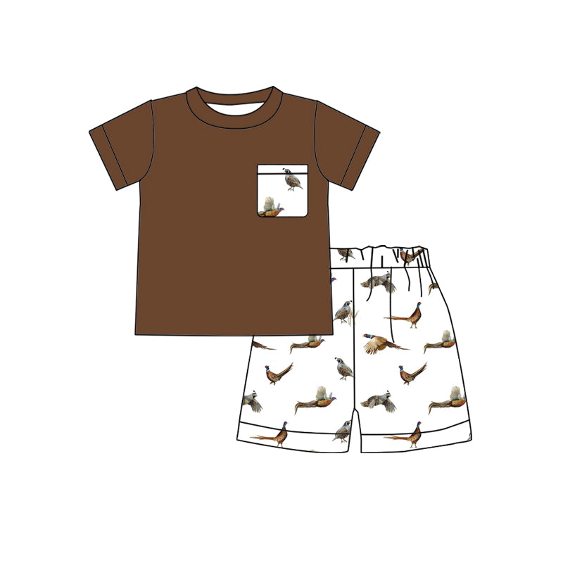 BSSO0926 duck preorder western short sleeve boy shorts outfit 202404