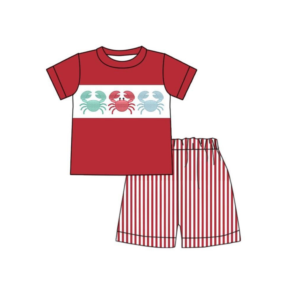BSSO0928 crab preorder western short sleeve boy shorts outfit 202404