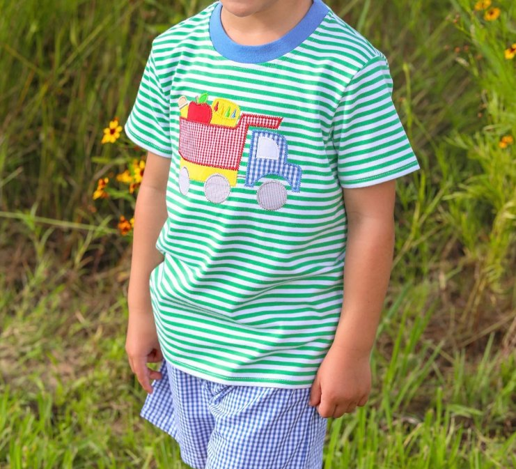 BSSO0978 Back to school apple boy shorts outfit 202406 RTS