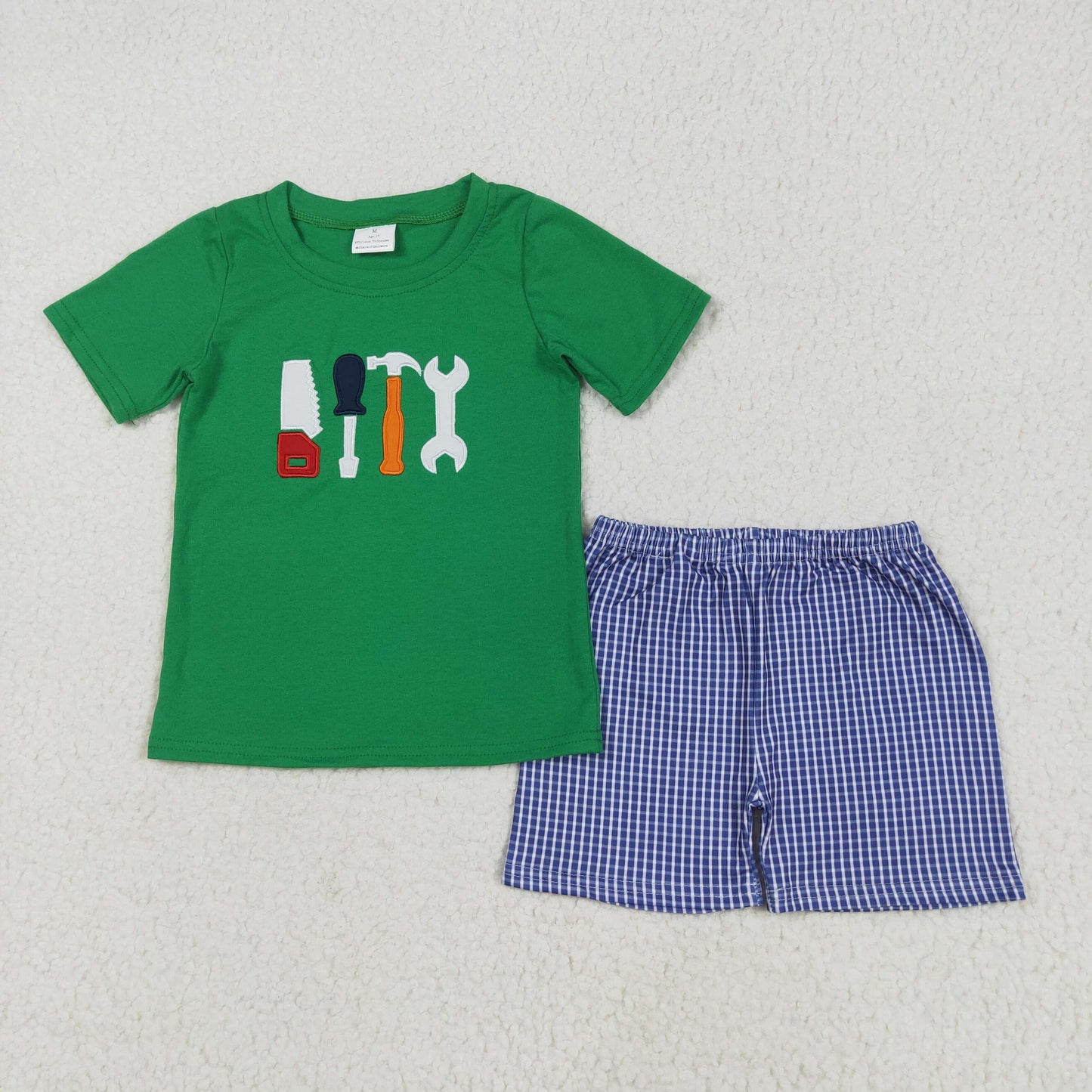 BSSO1066 embroidery tools  boy summer outfit 202505 RTS