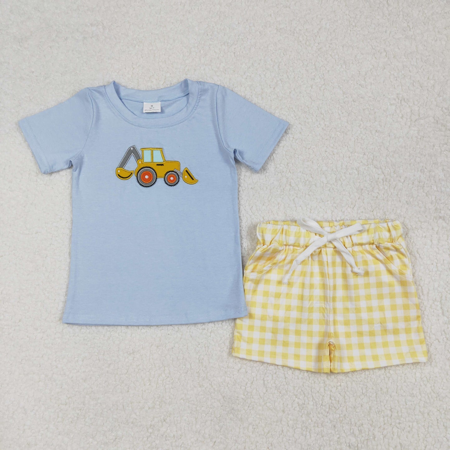 BSSO1117 embroidery digger boy summer outfit 202502 RTS