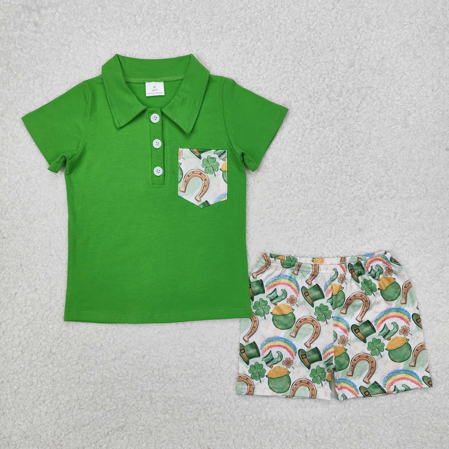 BSSO1165 lucky ST. Patrick boy outfit 202412 RTS
