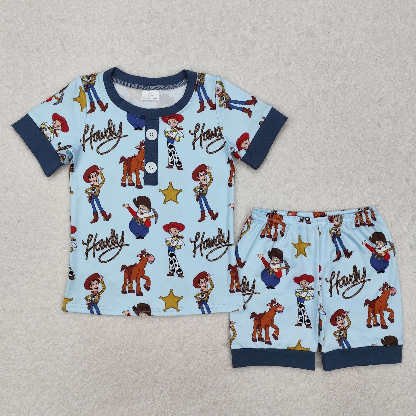 BSSO1214 Embroidery boy toy story pajamas summer outfit 202501 RTS