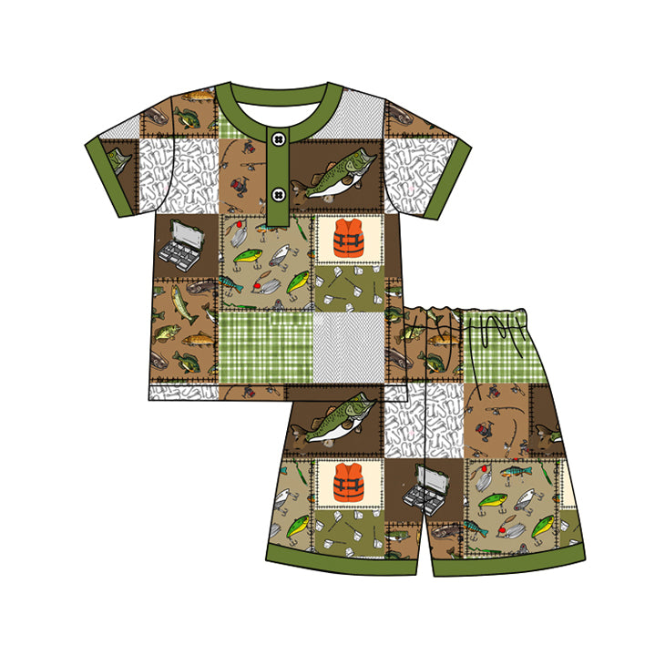 BSSO1231 western fish boy summer pajamas outfit 202412 preorder