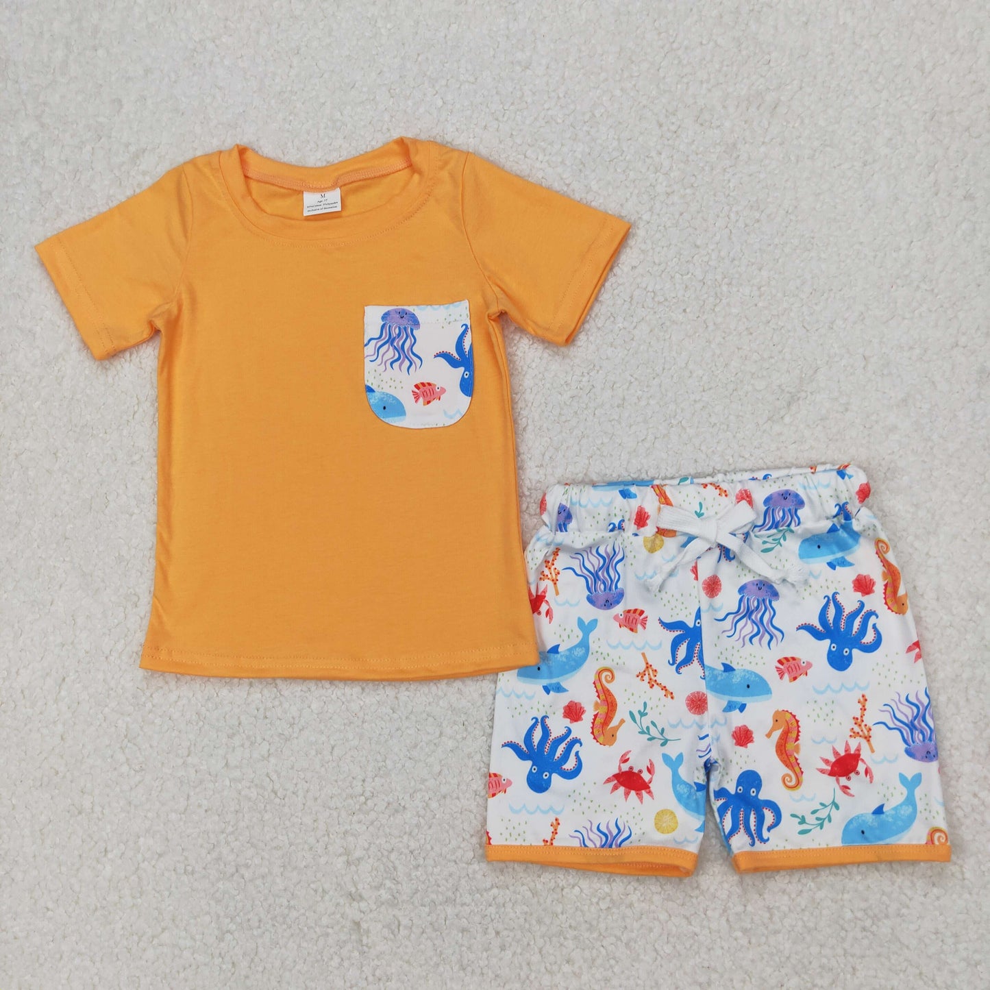 BSSO1299 sea fish boy summer outfit 202503 RTS