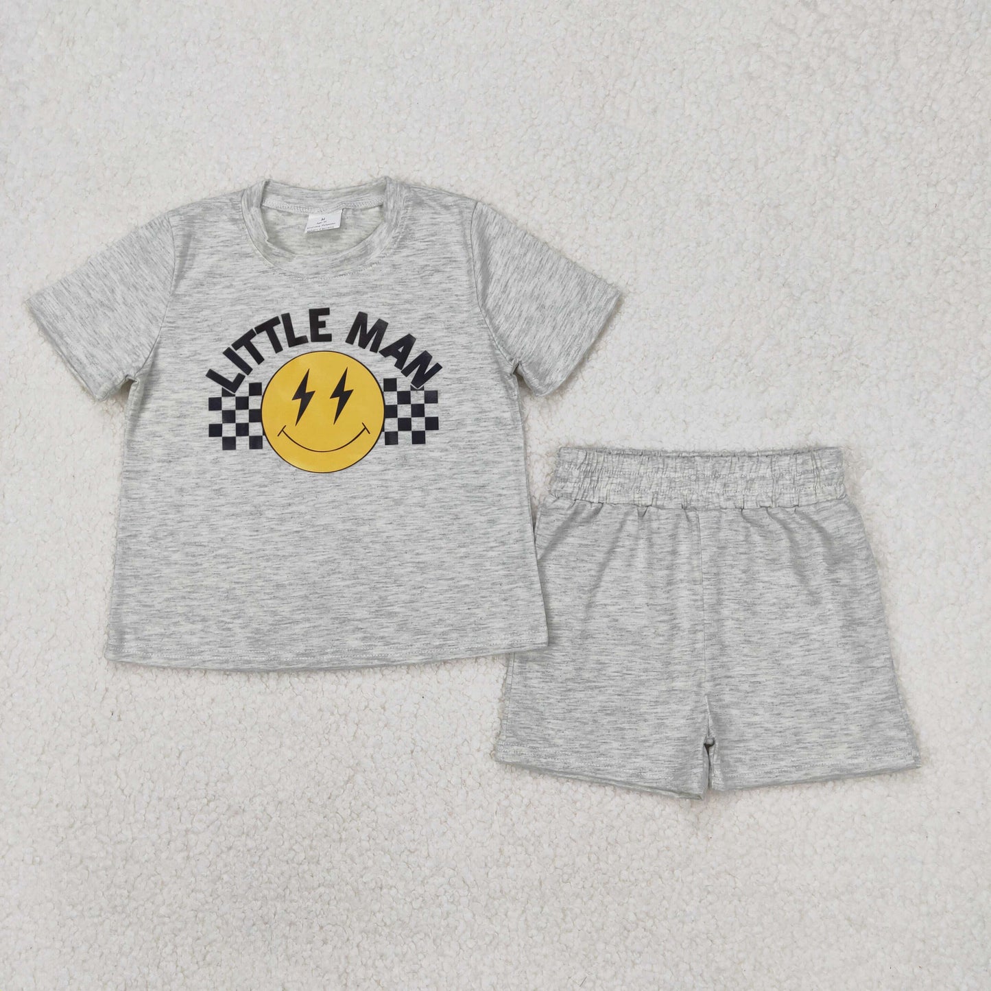 BSSO1303 cotton vinyl  little man boy summer outfit 202503 RTS