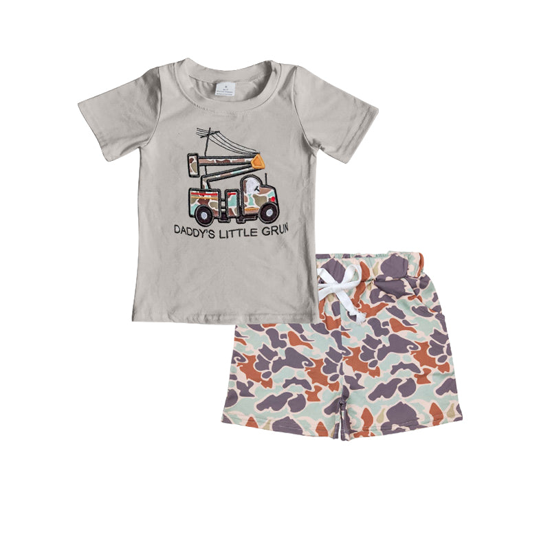 BSSO1307 dadly's little grun camo boy summer outfit 202502 preorder