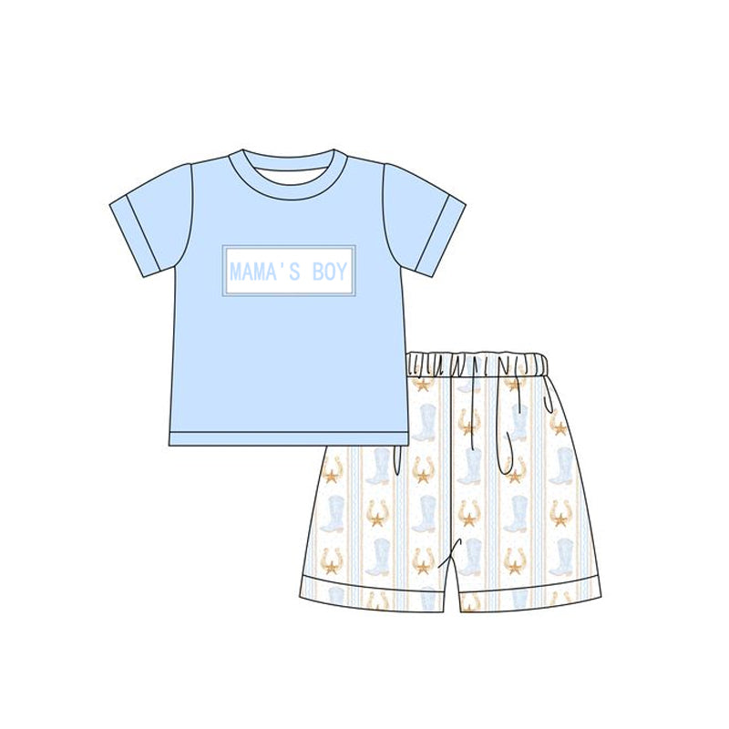 BSSO1348 preorder western mama's boy short sleeve shorts girl summer outfit 202502