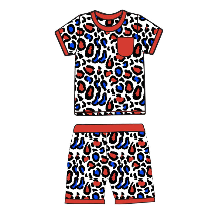 BSSO1402 preorder 4th july leopard western short boy summer outfit 202502
