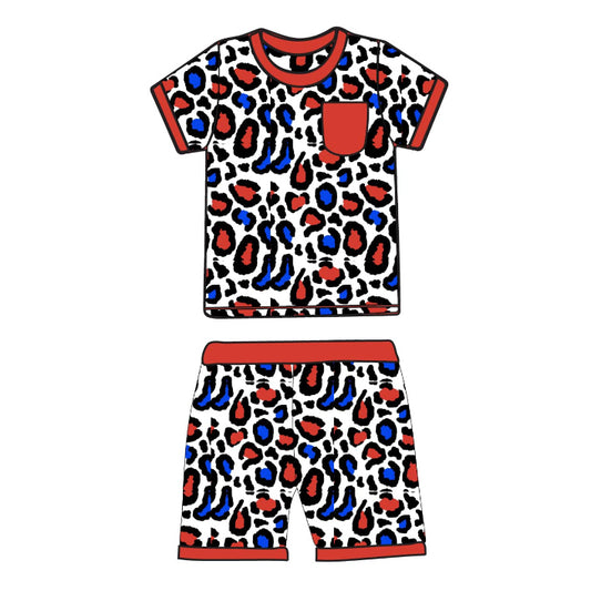 BSSO1402 preorder 4th july leopard western short boy summer outfit 202502