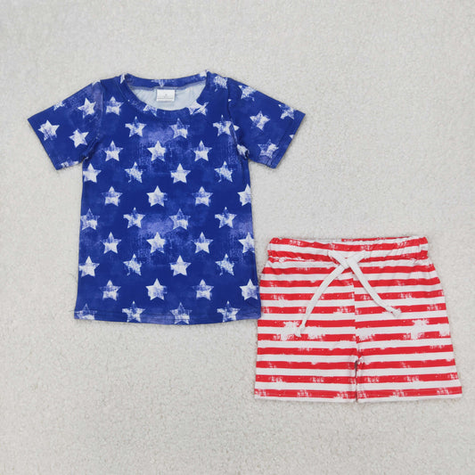BSSO1405 4th July stars westen  boy summer outfit 202504 RTS