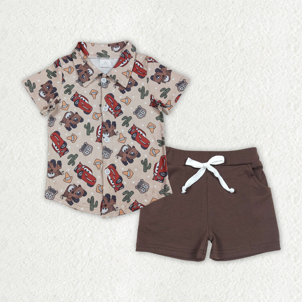 BSSO1436组合 cartoon car westen boy summer outfit 20253 RTS(复制)
