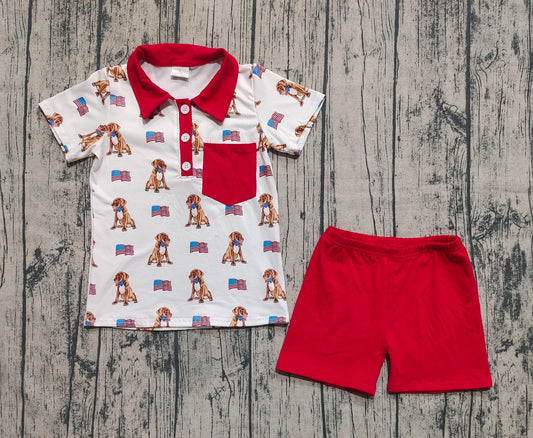 BSSO1488 4th july dog  boy summer outfit 202505  preorder