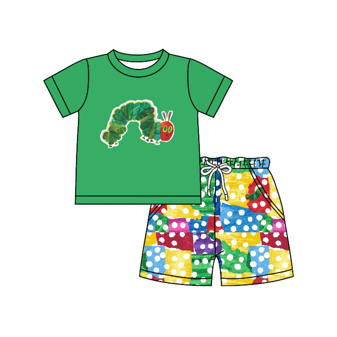 BSSO1510 caterpillar preorder western boy summer outfit 202504