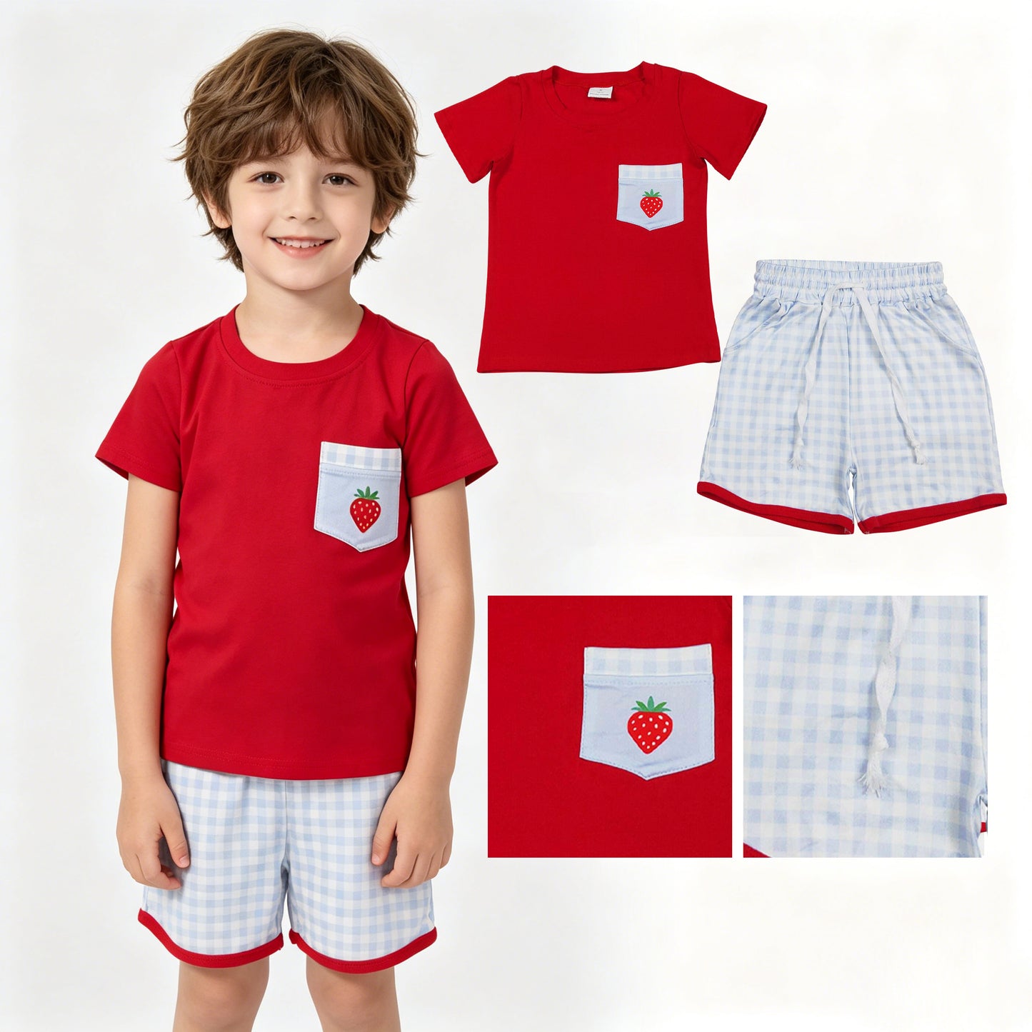 BSSO1692 strawberry boy summer outfit 202604 RTS