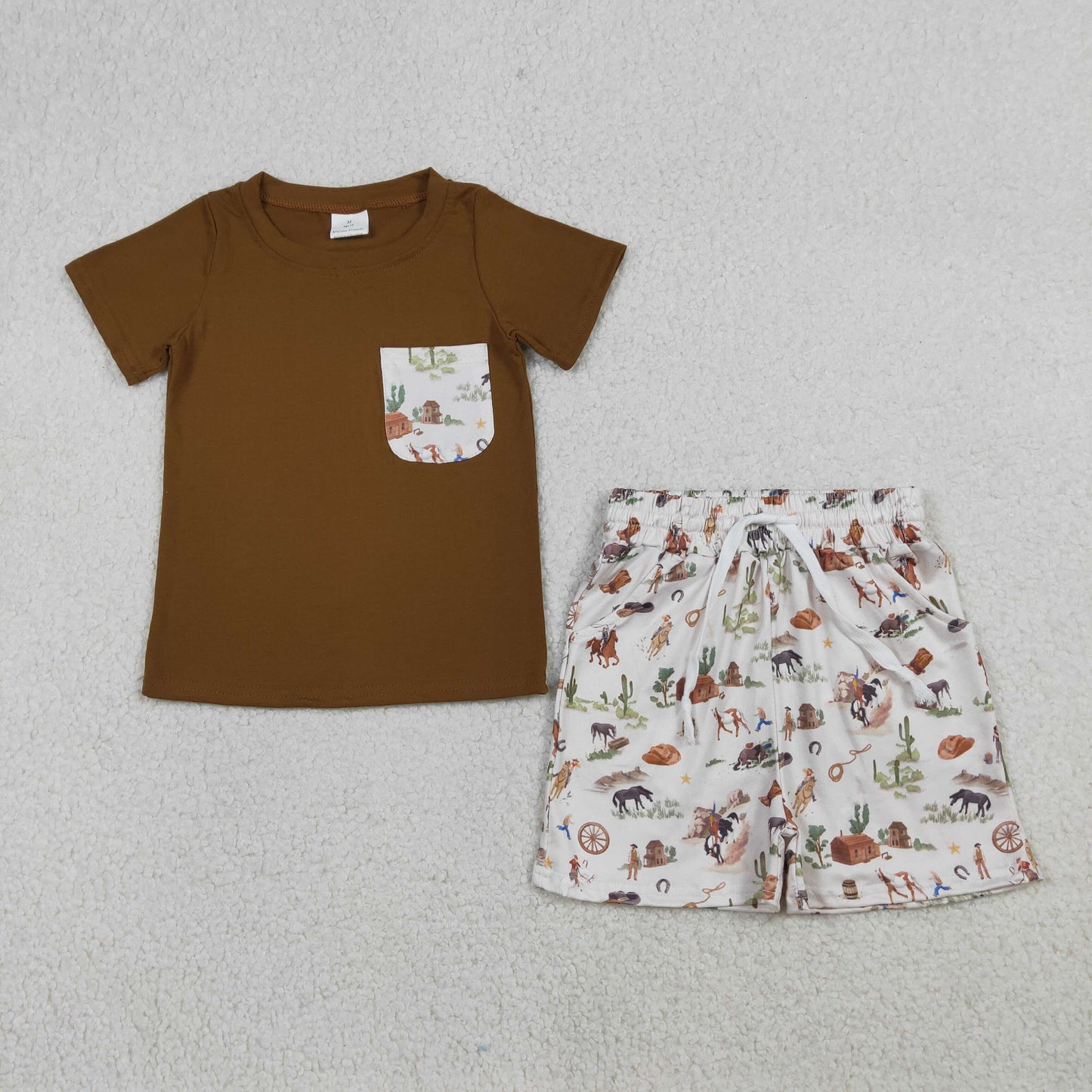 BSSO1825 embroidery sail boat shorts boy outfit 202603 RTS